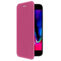 4-OK Book Shell Schutz Etui mit Magnetverschluss für Apple iPhone 7 / 8 /SE (2020) - Pink