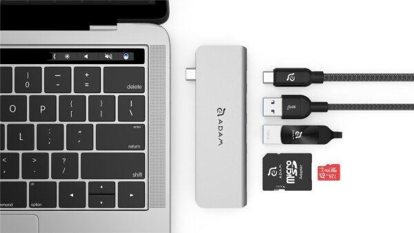 ADAM elements CASA Hub 5E 5-in-1 für Apple MacBook & USB-C Notebooks - grau