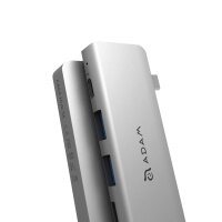 ADAM elements CASA Hub 5E 5-in-1 für Apple MacBook & USB-C Notebooks - grau
