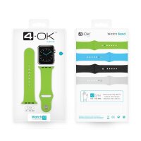 4-OK Silikon Armband für Apple Watch 42mm - Blau...