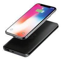 4-OK Power Bank mit QI Wireless Laden +  2 USB Port 2.4A...