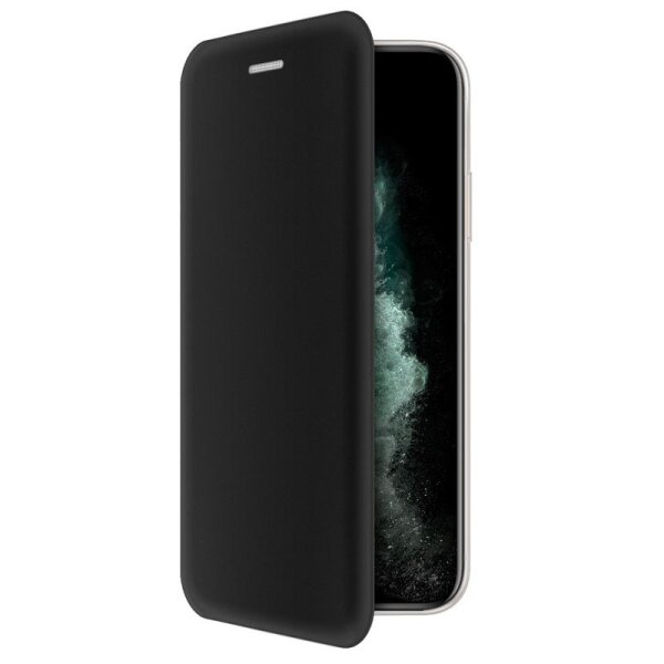 4-OK Book Shell Schutz Etui mit Magnetverschluss für Apple iPhone 11 Pro Max - Schwarz