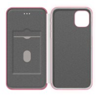 4-OK Book Shell Schutz Etui mit Magnetverschluss für Apple iPhone 11 Pro Max - Pink
