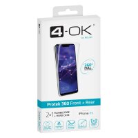 4-OK 360 Protek Case Schutz Hülle für Apple iPhone 11 - Transparent