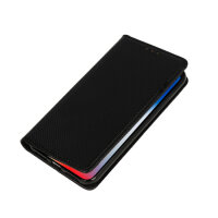 Buch Etui Smart Book MAGNET mit Fach und Stand für Huawei Mate 30 - Schwarz