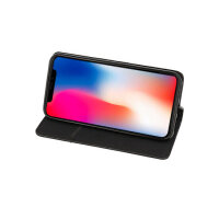 Buch Etui Smart Book MAGNET mit Fach und Stand für Huawei Mate 30 - Schwarz