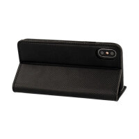 Buch Etui Smart Book MAGNET mit Fach und Stand für Huawei Mate 30 - Schwarz