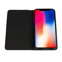 Buch Etui Smart Book MAGNET mit Fach und Stand für Huawei Mate 30 - Schwarz