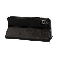 Buch Etui Smart Book MAGNET mit Fach und Stand für Huawei Mate 30 - Schwarz