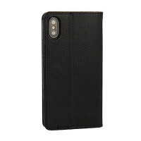 Buch Etui Smart Book MAGNET mit Fach und Stand für Huawei Mate 30 - Schwarz
