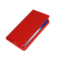Buch Etui Smart Book MAGNET mit Fach und Stand für Apple iPhone X/XS - Rot