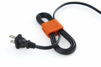 Bluelounge CableClip Kabelklemmen Medium - Dark Grey und Orange (2er Set)