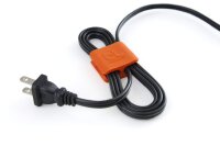 Bluelounge CableClip Kabelklemmen Medium - Dark Grey und Orange (2er Set)