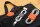 Bluelounge CableClip Kabelklemmen Medium - Dark Grey und Orange (2er Set)