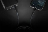 Nomad Kevlar USB-A auf Lightning Kabel mit 12 Watt Ladeleistung - Schwarz