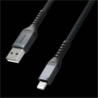 Nomad Kevlar USB-A auf Lightning Kabel mit 12 Watt Ladeleistung - Schwarz