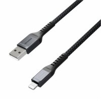 Nomad Kevlar USB-A auf Lightning Kabel mit 12 Watt Ladeleistung - Schwarz