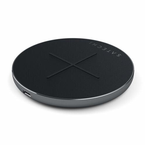 Satechi Aluminum PD und QC Wireless Charger Ladestation - Space Gray (Grau)