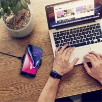 Satechi Wireless Qi Charging Pad Ladestation - Space Gray (Grau)