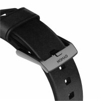 Nomad Strap Modern Leather für Apple Watch 42/44/45/49 mm - schwarzer Connector / Schwarz