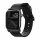 Nomad Strap Modern Leather für Apple Watch 42/44/45/49 mm - schwarzer Connector / Schwarz