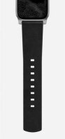 Nomad Strap Modern Leather for Apple Watch 42/44/45/49 mm - Silver Connector / Black