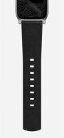 Nomad Strap Modern Leather for Apple Watch 42/44/45/49 mm - Silver Connector / Black
