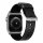 Nomad Strap Modern Leather for Apple Watch 42/44/45/49 mm - Silver Connector / Black