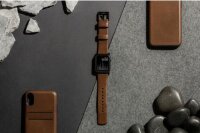 Correa Nomad Modern Leather para Apple Watch 42/44/45/49 mm - Conector negro / Marrón