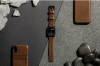Correa Nomad Modern Leather para Apple Watch 42/44/45/49 mm - Conector negro / Marrón