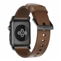 Correa Nomad Modern Leather para Apple Watch 42/44/45/49 mm - Conector negro / Marrón