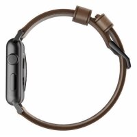 Correa Nomad Modern Leather para Apple Watch 42/44/45/49 mm - Conector negro / Marrón