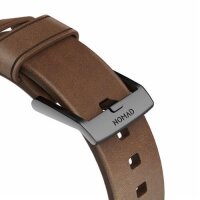 Correa Nomad Modern Leather para Apple Watch 42/44/45/49 mm - Conector negro / Marrón