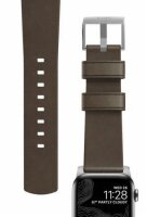 Nomad Strap Modern Leather für Apple Watch 38/40 mm - Silber Connector / Braun