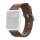 Nomad Strap Modern Leather pour Apple Watch 42/44/45/49 mm - Connecteur argent / Marron