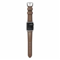 Nomad Strap Traditional Leather für Apple Watch 42/44/45/49 mm - Silber Connector / Braun