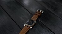Nomad Strap Traditional Leather für Apple Watch 42/44/45/49 mm - Silber Connector / Braun