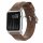 Nomad Strap Traditional Leather für Apple Watch 42/44/45/49 mm - Silber Connector / Braun