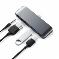 Satechi Aluminum Type-C Mobile Pro Hub Adapter - Space Gray (Grau)