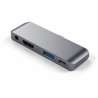 Satechi Aluminum Type-C Mobile Pro Hub Adapter - Space Gray (Grau)