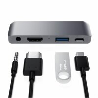 Satechi Aluminum Type-C Mobile Pro Hub Adapter - Space Gray (Grau)