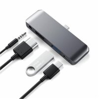 Satechi Aluminum Type-C Mobile Pro Hub Adapter - Space Gray (Grau)