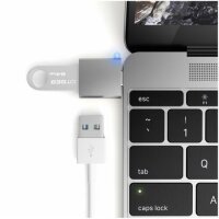 Satechi Aluminum Type-C to Type-A USB Adapter - Space Gray (Grau)