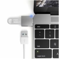 Satechi Aluminum Type-C to Type-A USB Adapter - Space Gray (Grau)