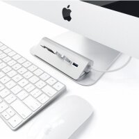 Satechi Aluminum USB 3.0 Hub und Card Reader - Silber