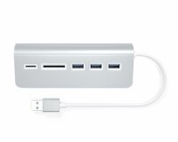 Satechi Aluminum USB 3.0 Hub und Card Reader - Silber