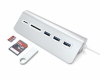 Satechi Aluminum USB 3.0 Hub und Card Reader - Silber