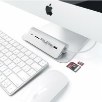 Satechi Aluminum USB 3.0 Hub und Card Reader - Silber