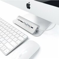 Satechi Aluminum USB 3.0 Hub und Card Reader - Silber