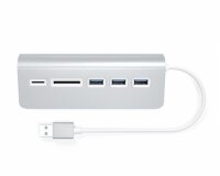 Satechi Aluminum USB 3.0 Hub und Card Reader - Silber